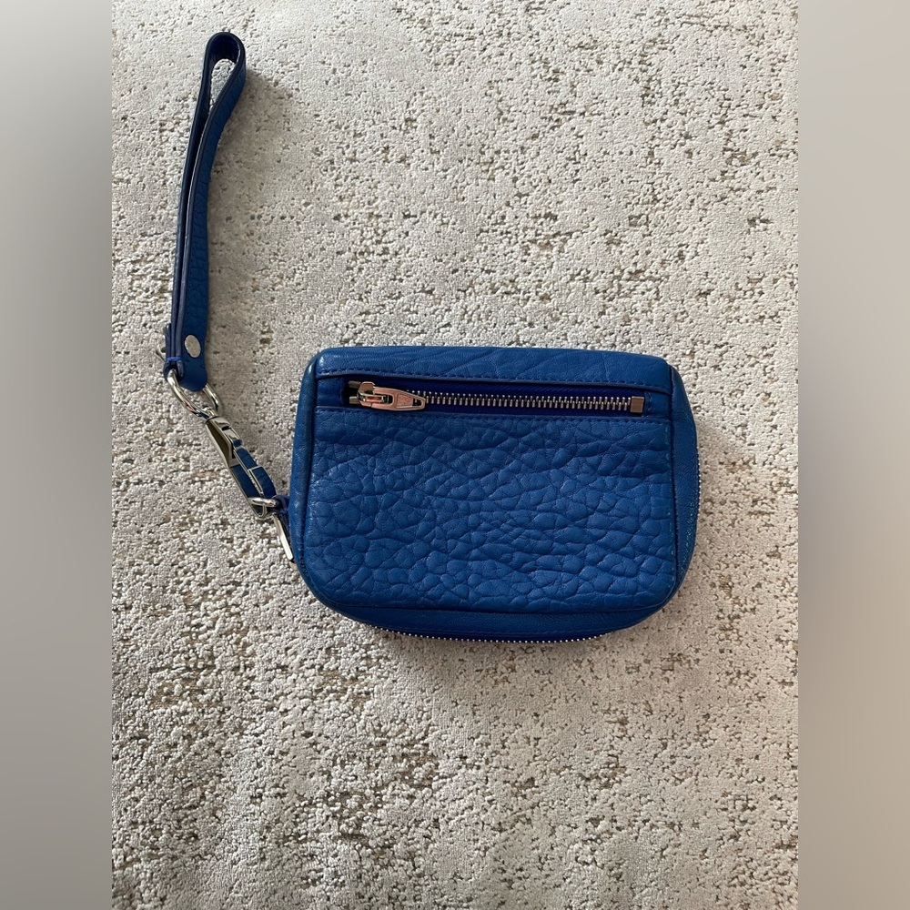 Alexander Wang Fumo Pebbled Leather Wallet Wristlet
